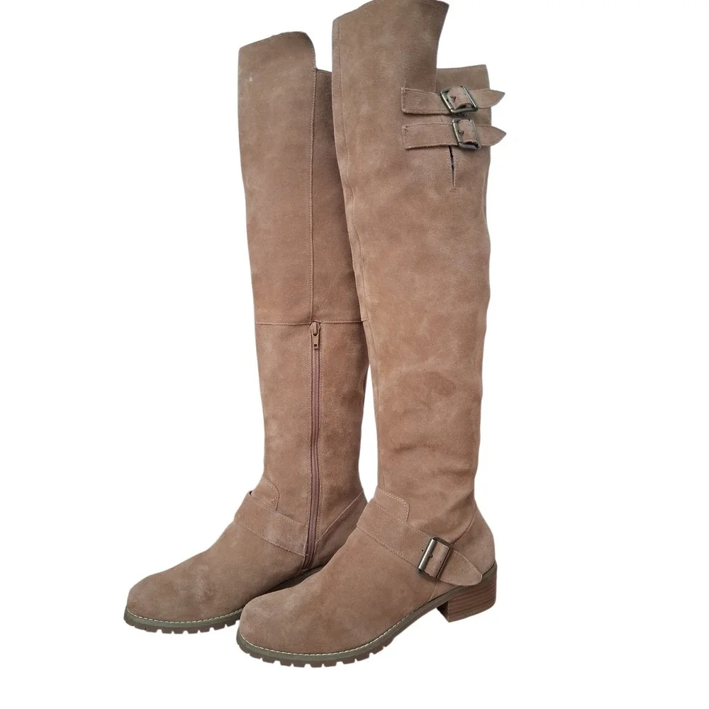 Sole‎ Society Over the Knee Womens size 9.5M Umber Fairygrunge Indie Suede Boots
